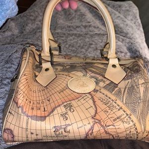 Vintage Allan Edward World Map Atlas Purse
